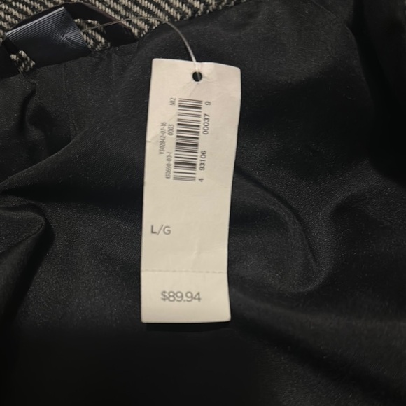 NWT Old Navy Mens Button Front Wool Blend Trench Coat Gray Herringbone Size L - Picture 5 of 6